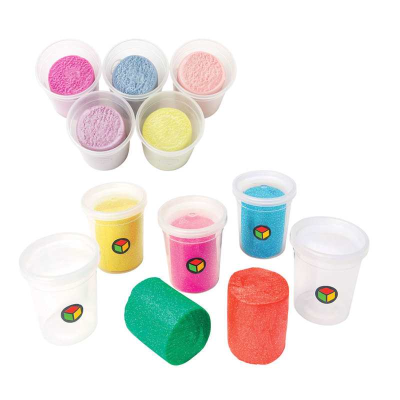 12 pots pâte à modeler nacrée et pailletée Oxybul