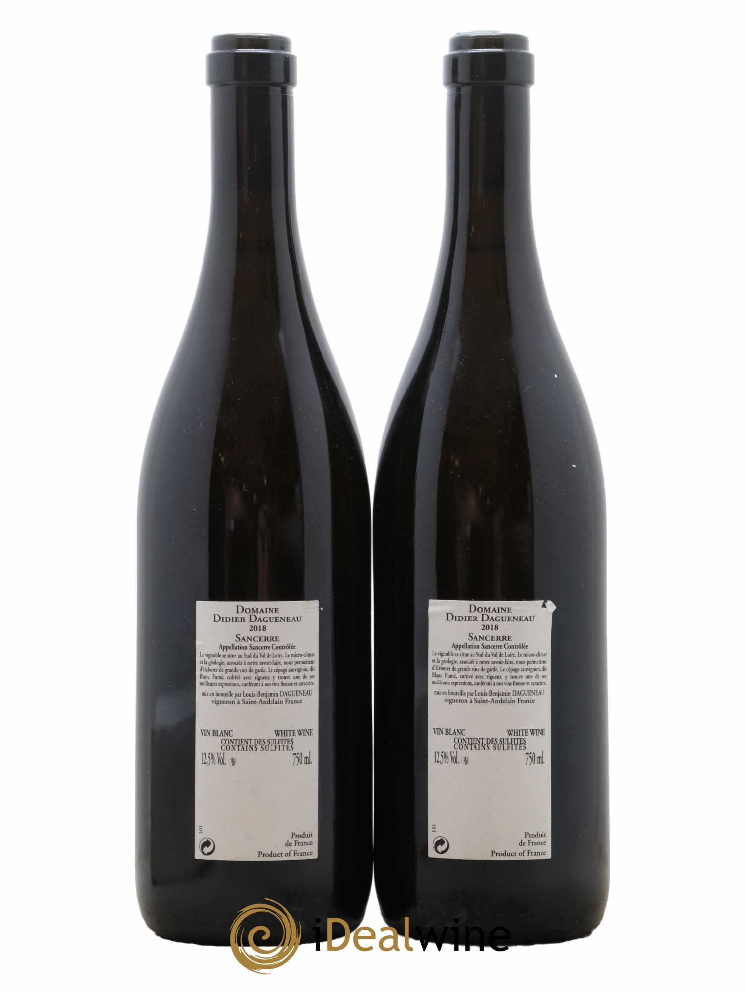 Sancerre En Chailloux Dagueneau  2018 - Lot de 2 Bouteilles