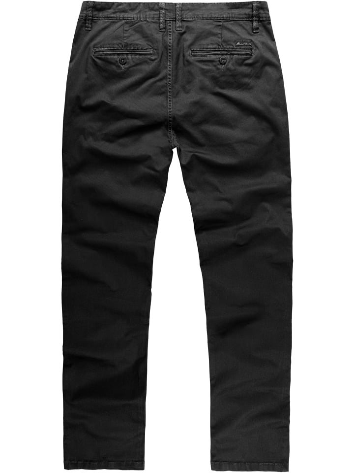 Amaci&Sons Slim Fit Chino mit Stretch ATLANTA in Schwarz günstig kaufen