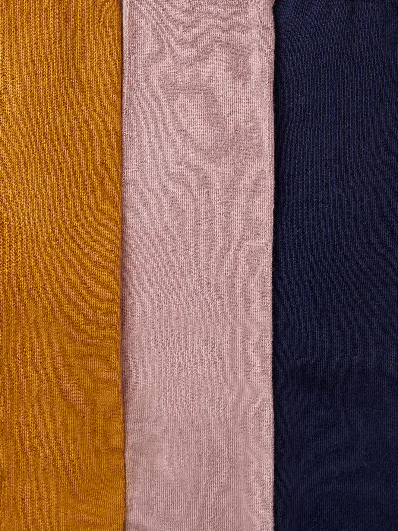 Lot de 3 paires de collants fille BASICS moutarde