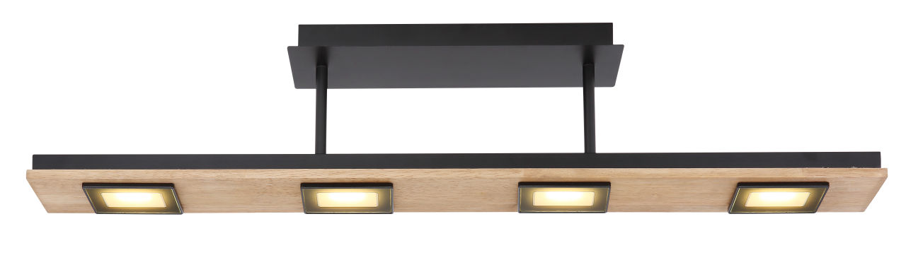 Globo Lighting - JOYA - Deckenleuchte Metall schwarz matt, 4x LED