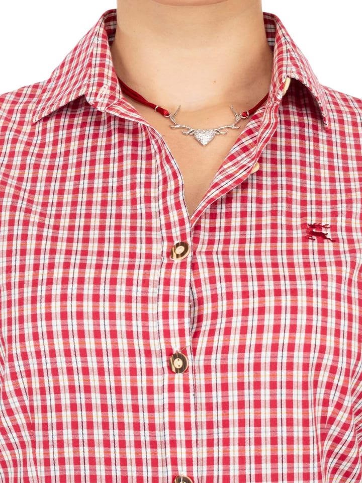 OS-Trachten Trachtenbluse 450000-3729 in rot günstig kaufen