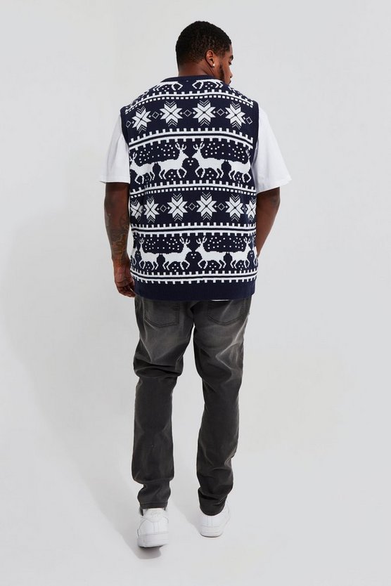 Plus Weihnachts-Tanktop mit Rentieren