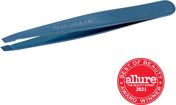 Tweezerman Slant Tweezer - Schräge Pinzette, Bell Bottom Blue Pinzette