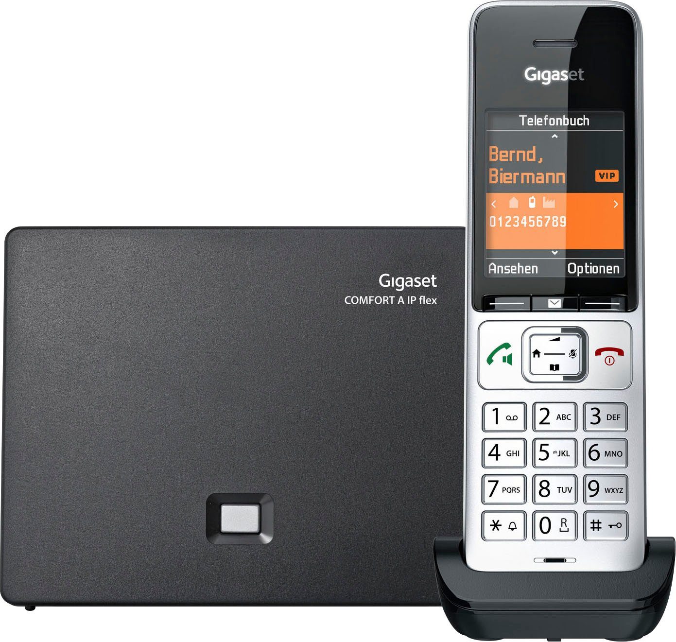 Gigaset COMFORT 500A IP flex Schnurloses DECT-Telefon (Mobilteile: 1, LAN (Ethernet)