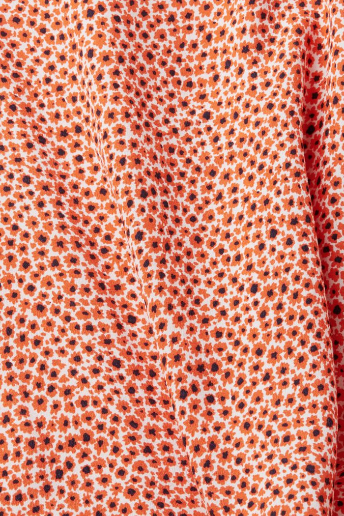 Florale Bluse mit V-Ausschnitt
