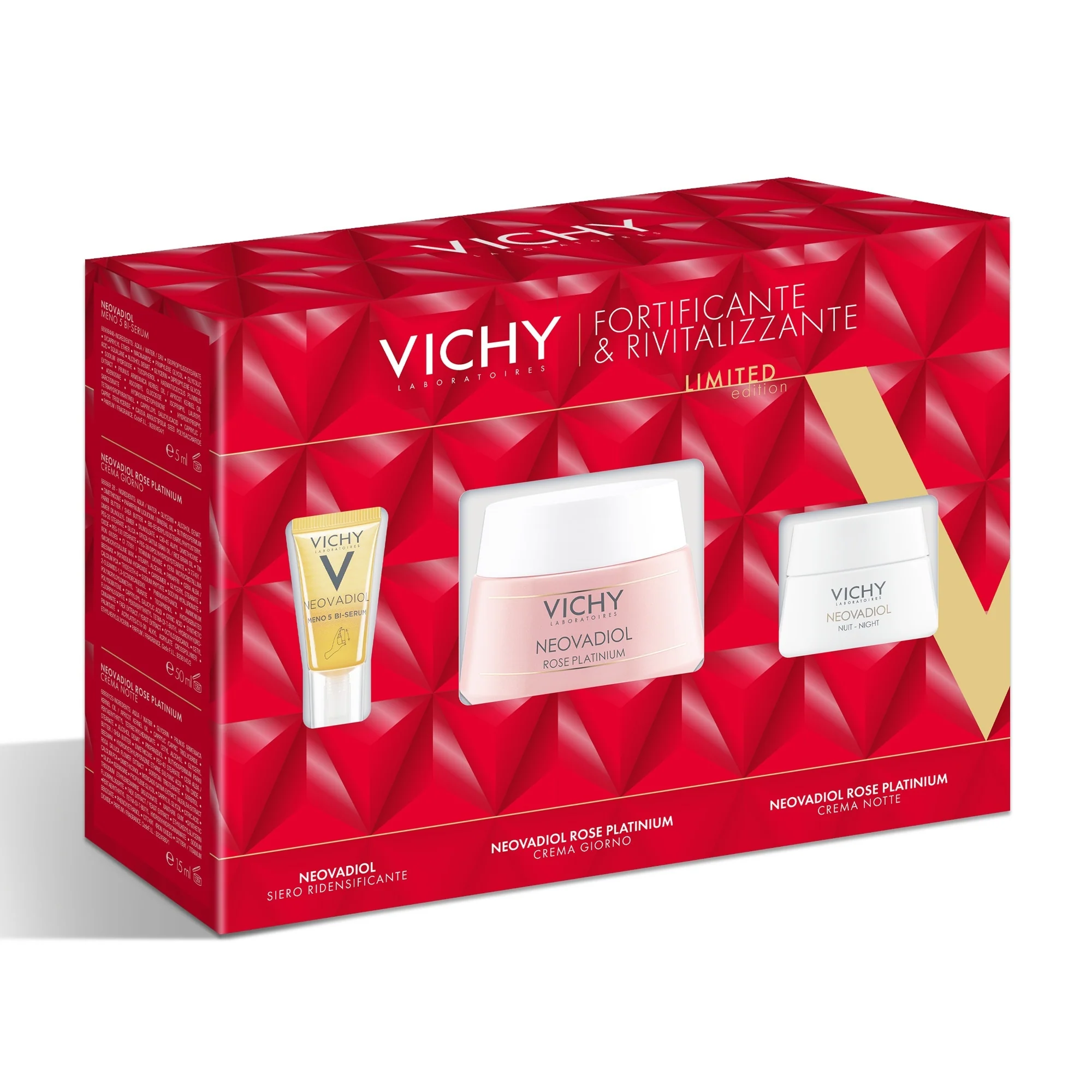Neovadiol Cofanetto Neovadiol Meno 5 Bi-Siero+Neovadiol Rose Platinium Crema Giorno+Crema Notte - Cofanetto Antirughe, Tratt.viso 24 ore antirughe