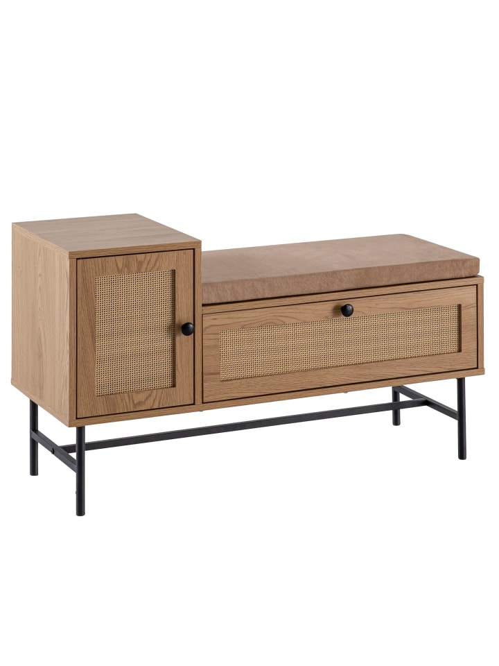 KADIMA DESIGN Schuhbank mit Sitzfläche 100x60x38 cm Garderobenbank Eiche-Dekor, günstig kaufen onesize