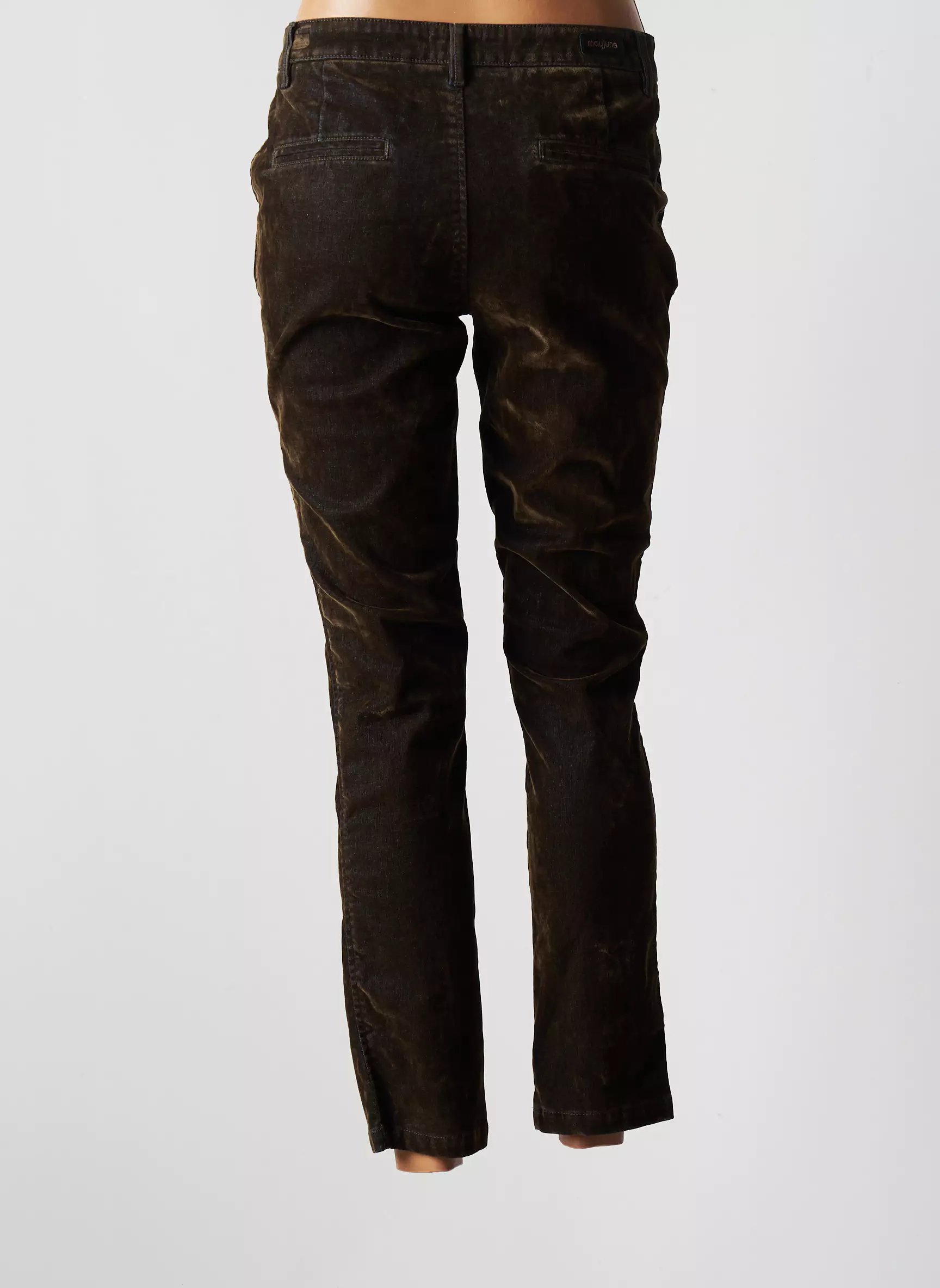 Mayjune Pantalons Chino Femme couleur vert