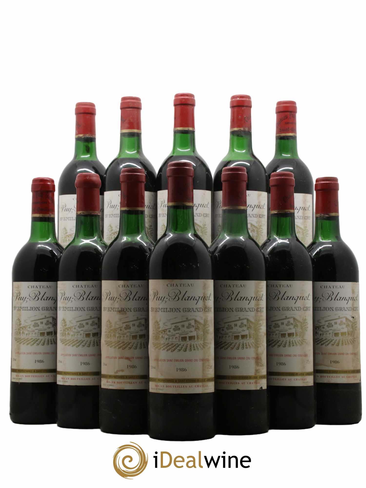 Château Puy Blanquet  1986 - Lot de 12 Bouteilles