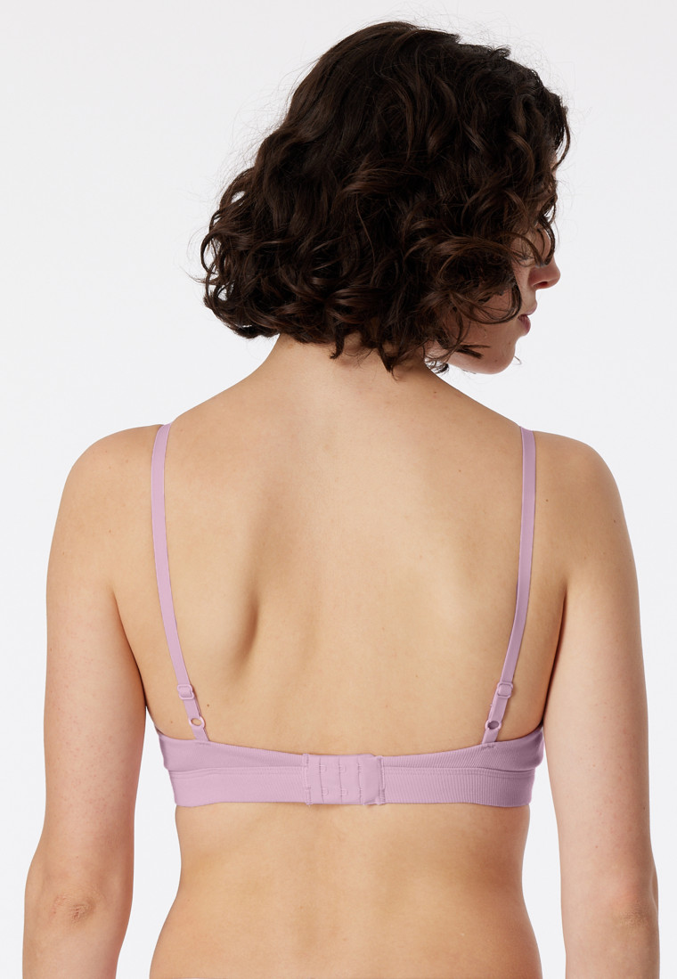 Soft-BH Doppelripp herausnehmbare Pads powder pink - Pure Rib