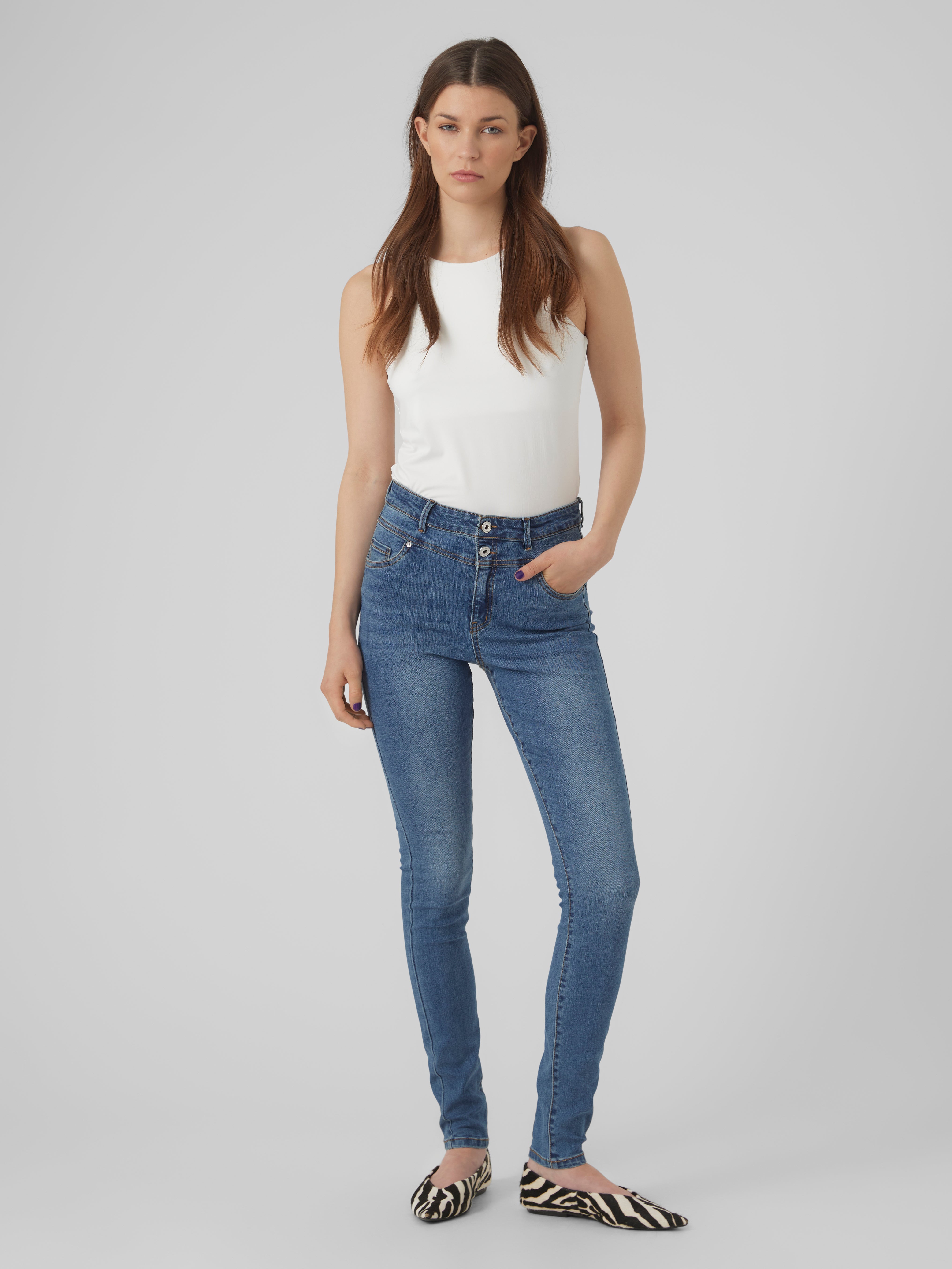 VMSOPHIA Hohe Taille Skinny Fit Jeans