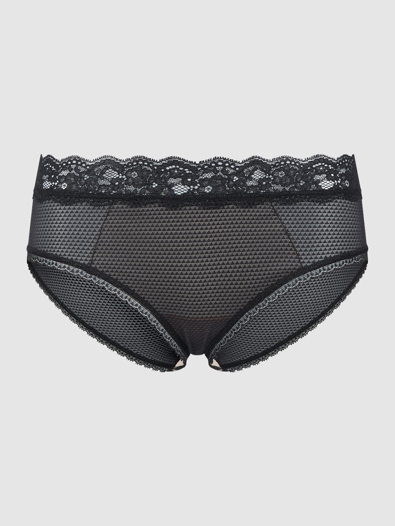 Panty mit floraler Spitze Modell 'Brooklyn' in schwarz
