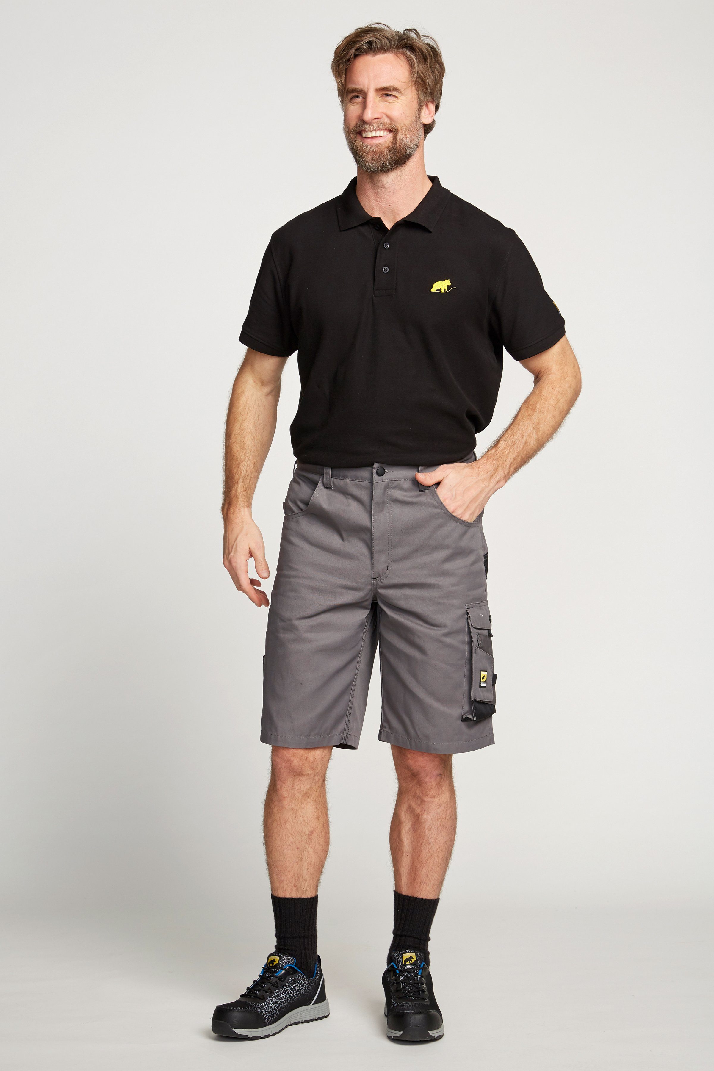 Northern Country Arbeitsshorts worker light (langlebig durch 3-fach Innenbeinnaht) mit Cordura®-Verstärkungen, 8 praktische Taschen, elastischer Bund