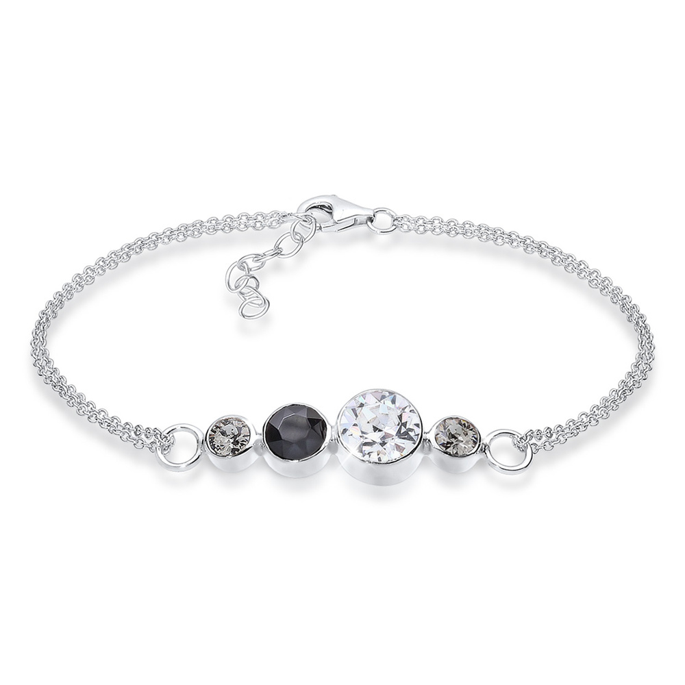 Elli Elli Bracelet Verspielt Kristalle 925 Sterling Silber Bracelet