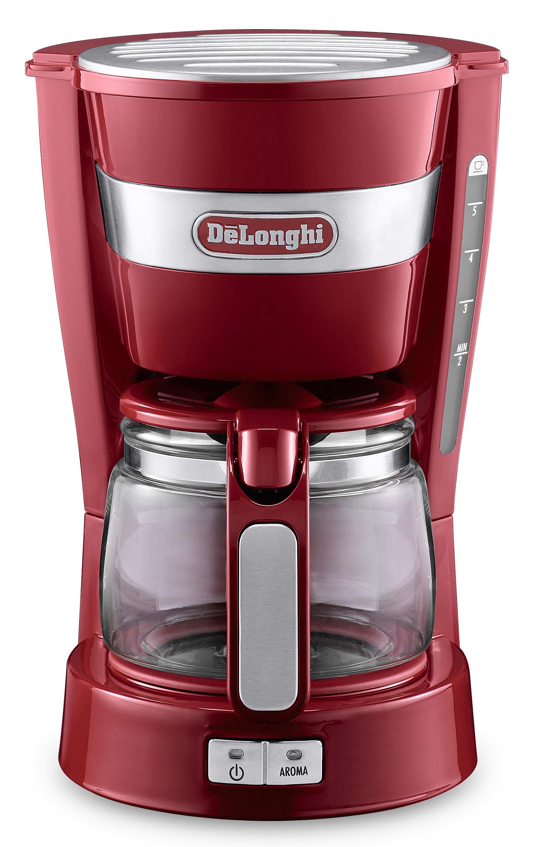 De'Longhi Filterkaffeemaschine ACTIVE LINE ICM14011.R, 0,65l Kaffeekanne, Permanentfilter