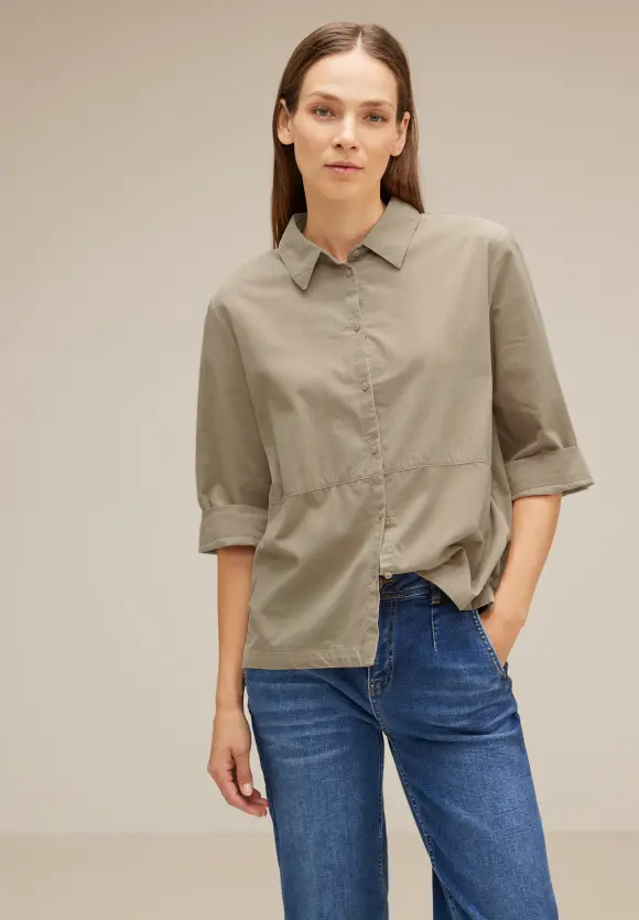 Street One Cordbluse mit Knopfleiste