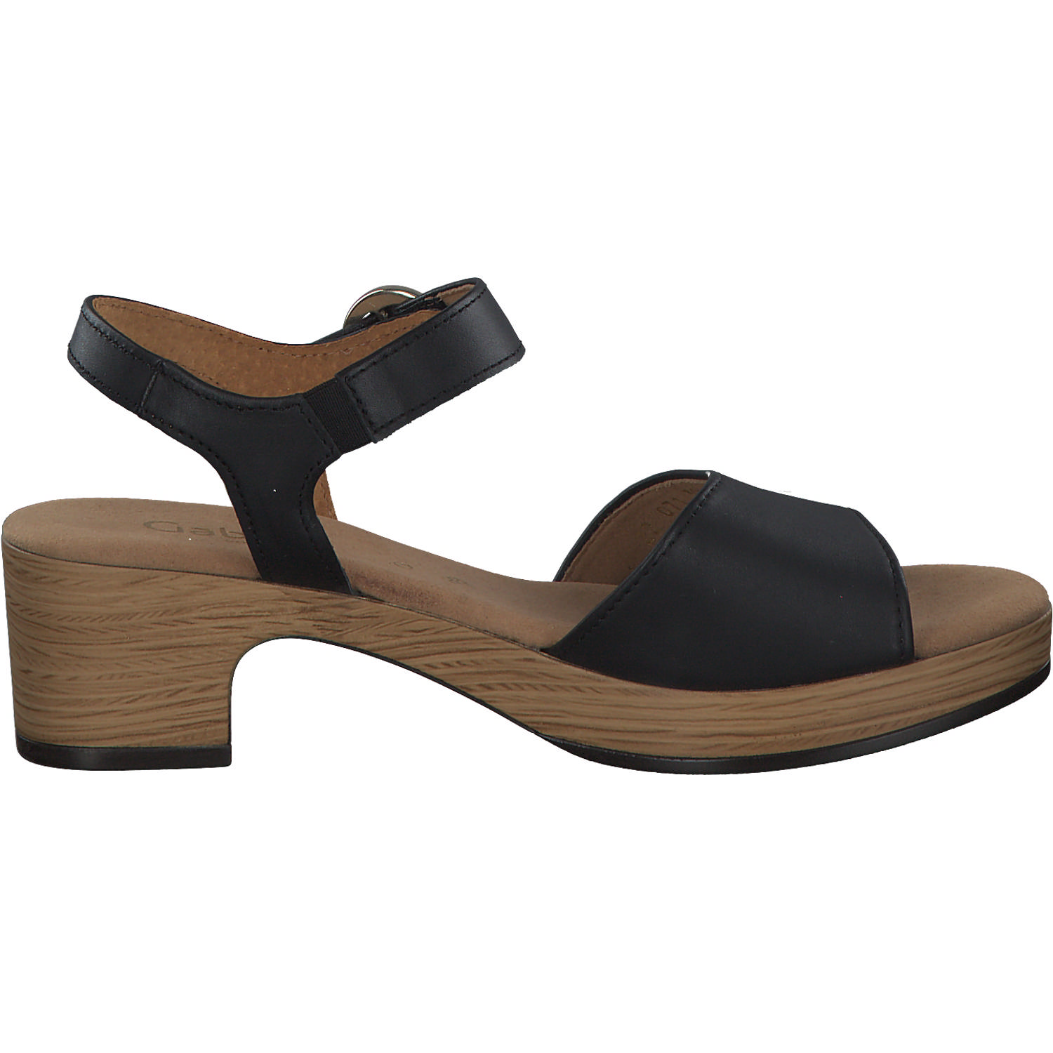 Gabor 22.071, Plateau-Sandaletten, Damen, schwarz (gold)