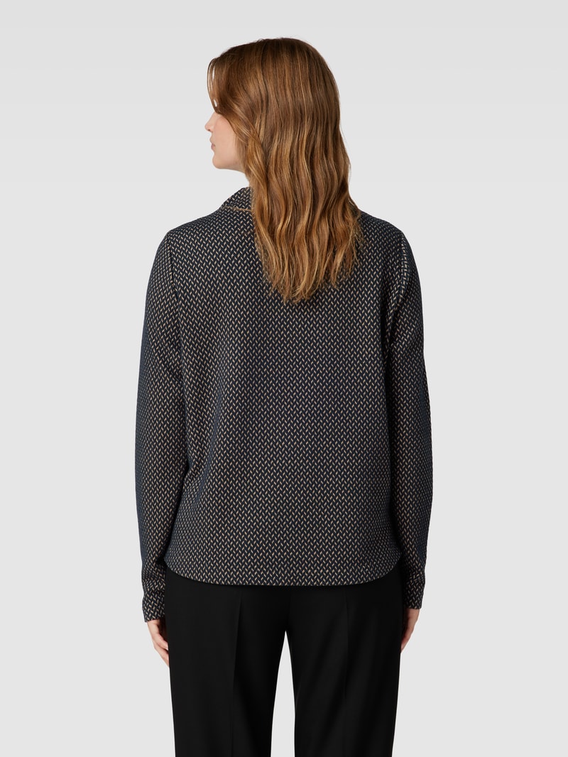 Pullover mit Allover-Muster Modell 'Gonni' in schwarz