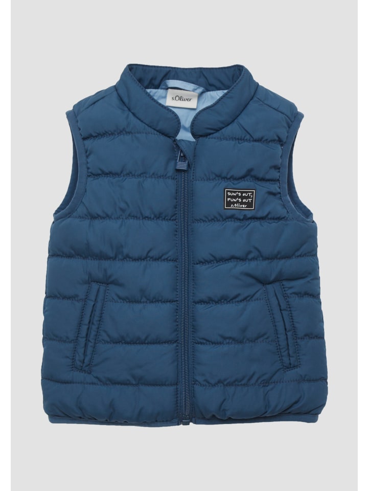s.Oliver Outdoor-Weste ärmellos in Blau günstig kaufen