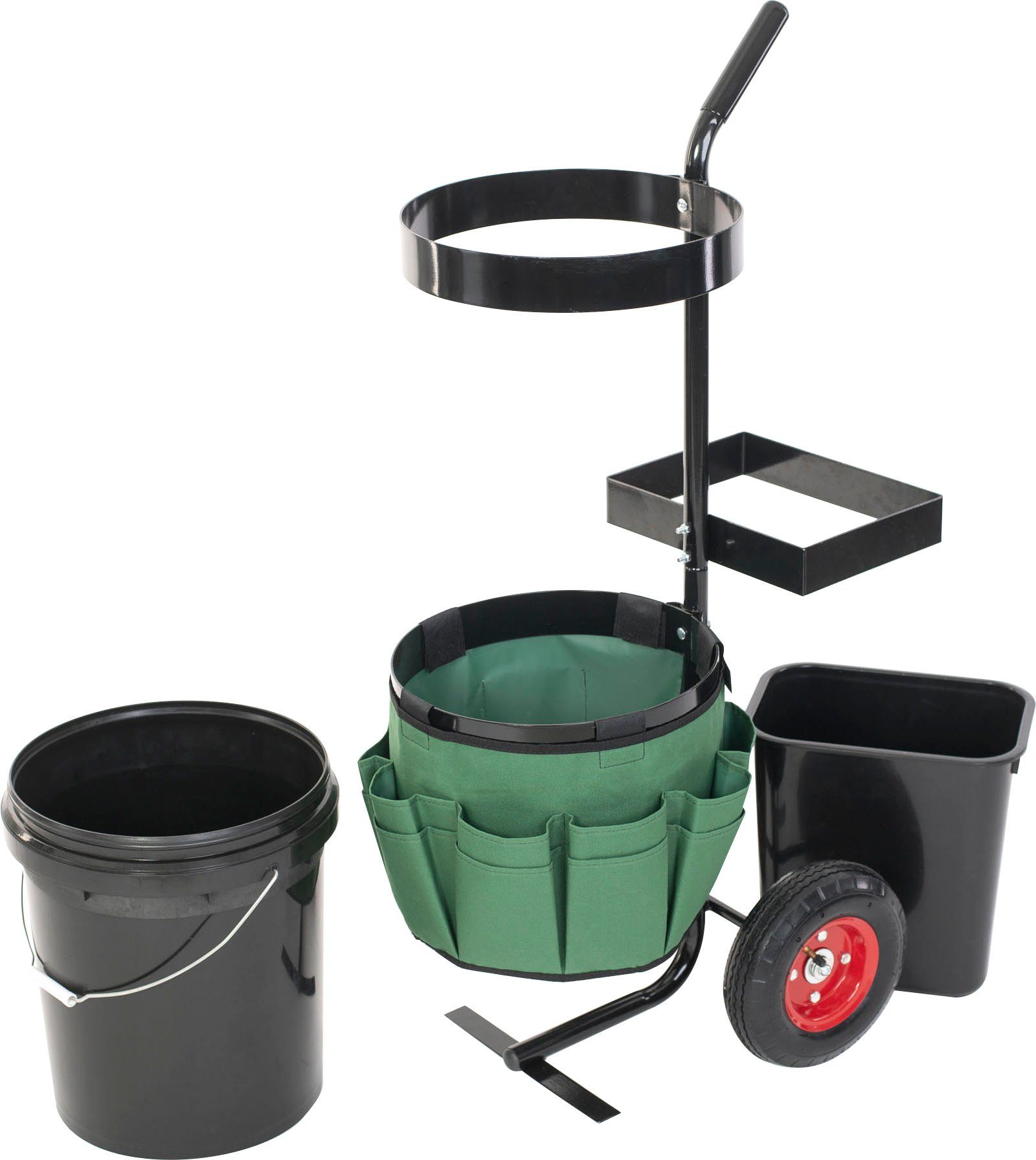 WESTMANN Transportwagen Gartentrolley, mit Werkzeugtasche und 2 Eimern
