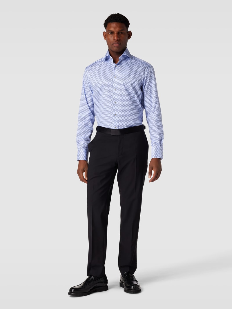 Premium Shirt mit Haifischkragen in bleu