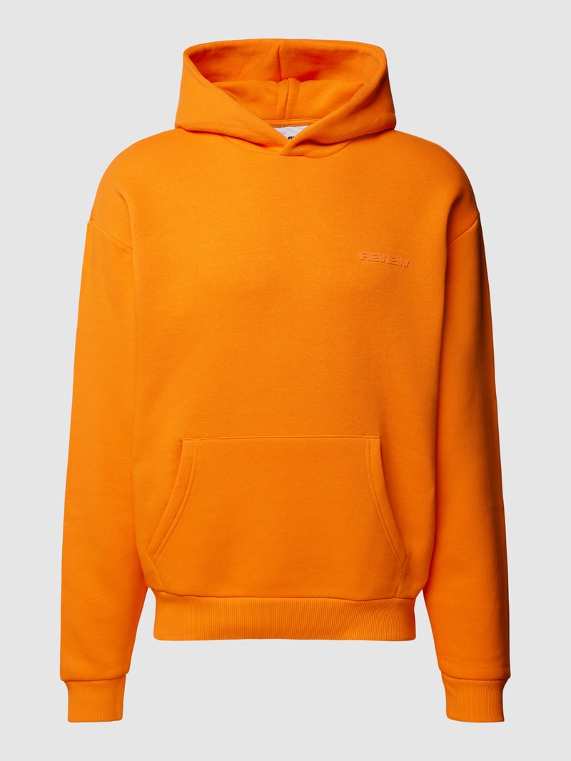 Hoodie mit Label-Print in orange