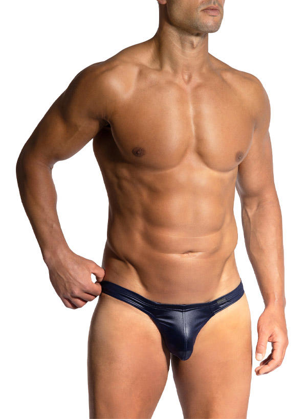 Olaf Benz, String, RED2428, Mikrofaser-Stretch, navy