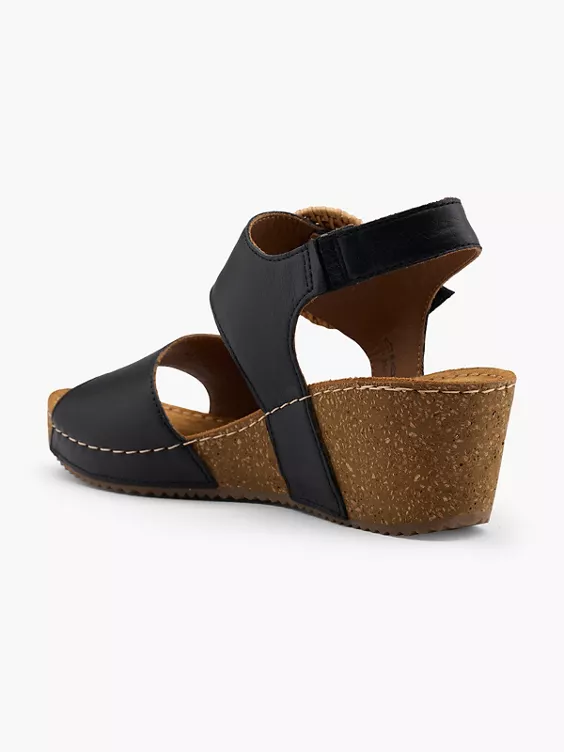5th Avenue Leder Keilsandalette