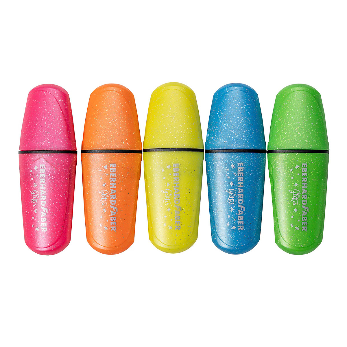 Textmarker Neon Glitzer, 5 Farben