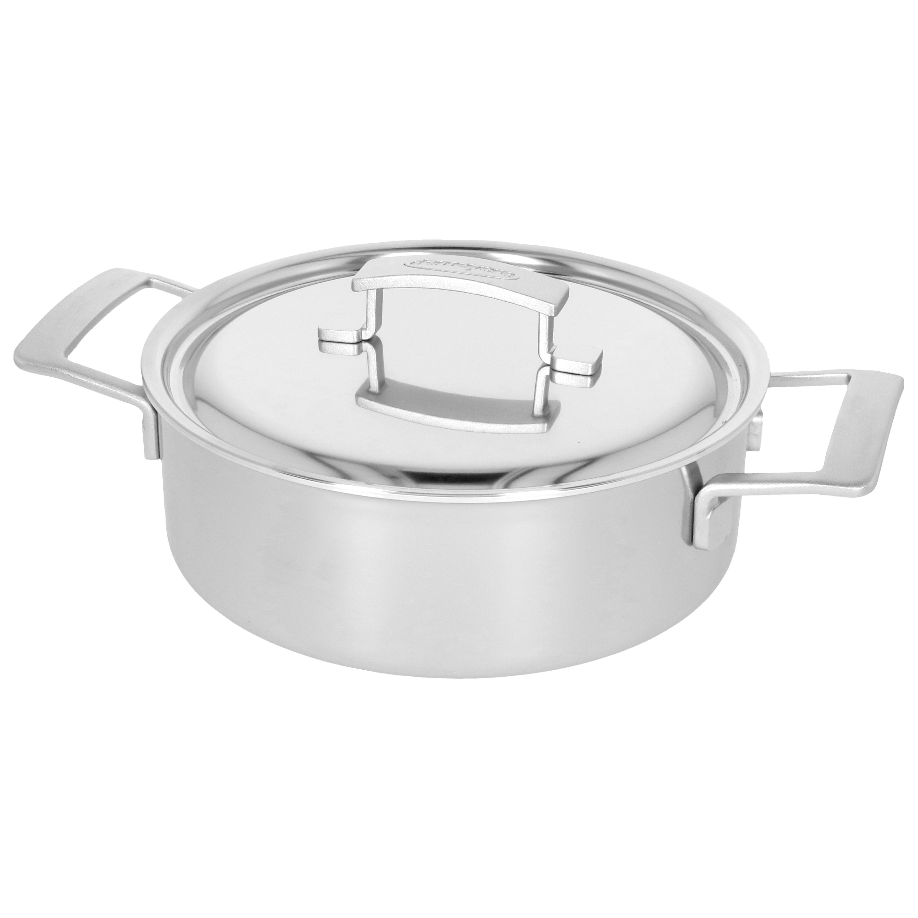 Bratentopf mit Deckel 24 cm, 18/10 Edelstahl
