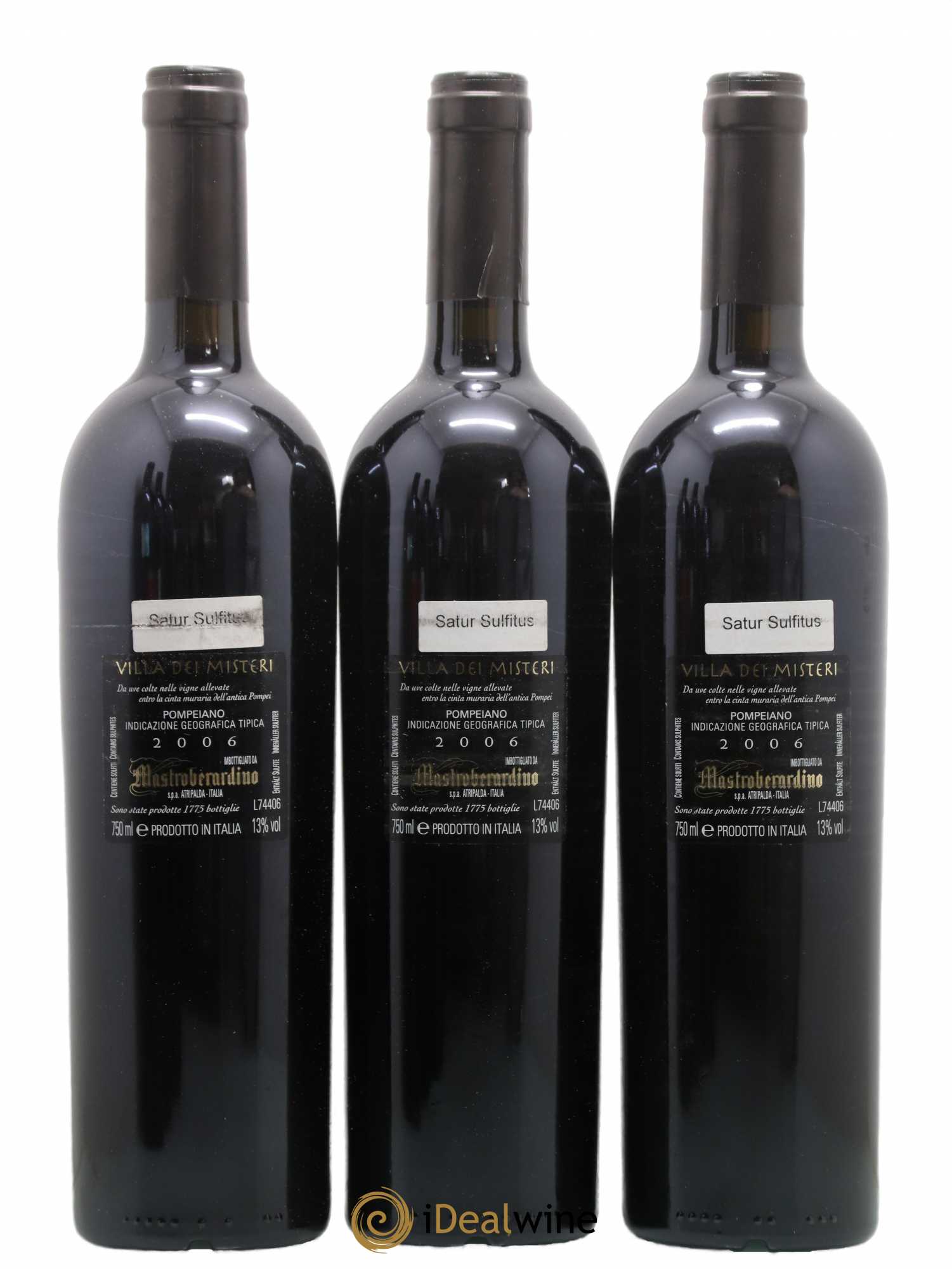 Italie IGT Pompeiano Mastroberardino Villa dei Misteri 2006 - Lot de 6 Bouteilles