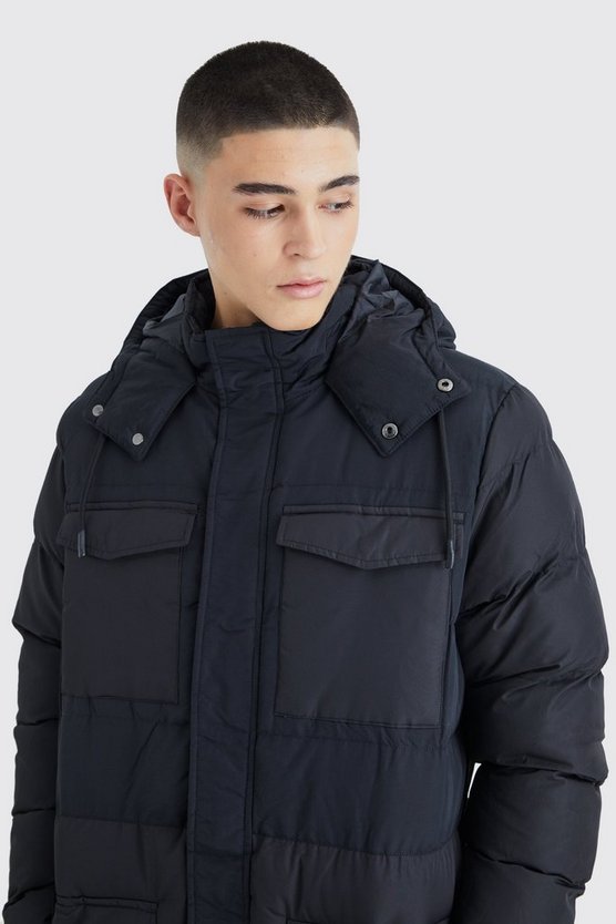 Parka mit 3D-Tasche und Kapuze