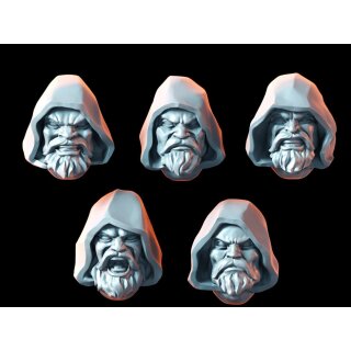 Hooded Paladin Heads (5)