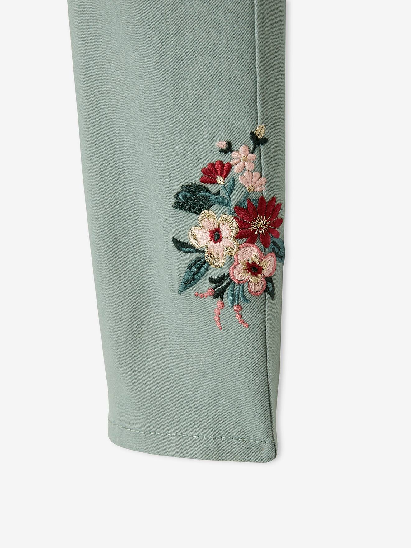 Vertbaudet Mädchen Treggings, Hüftweite REGULAR - grün