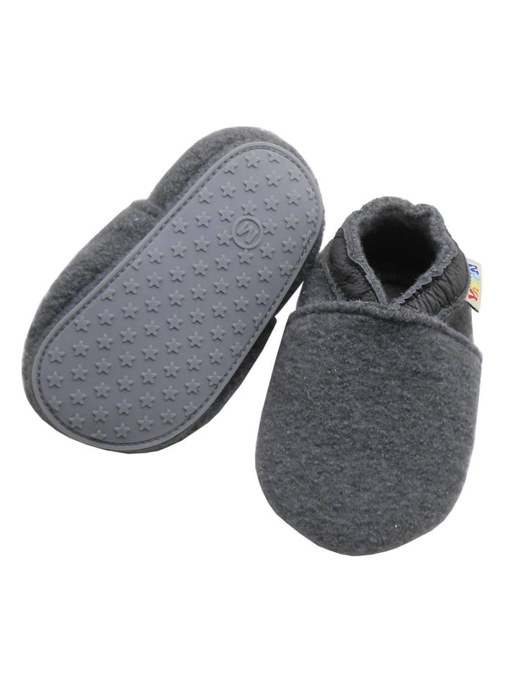 Yalion Baby Leder-Krabbelschuhe in Grau günstig kaufen 17/18