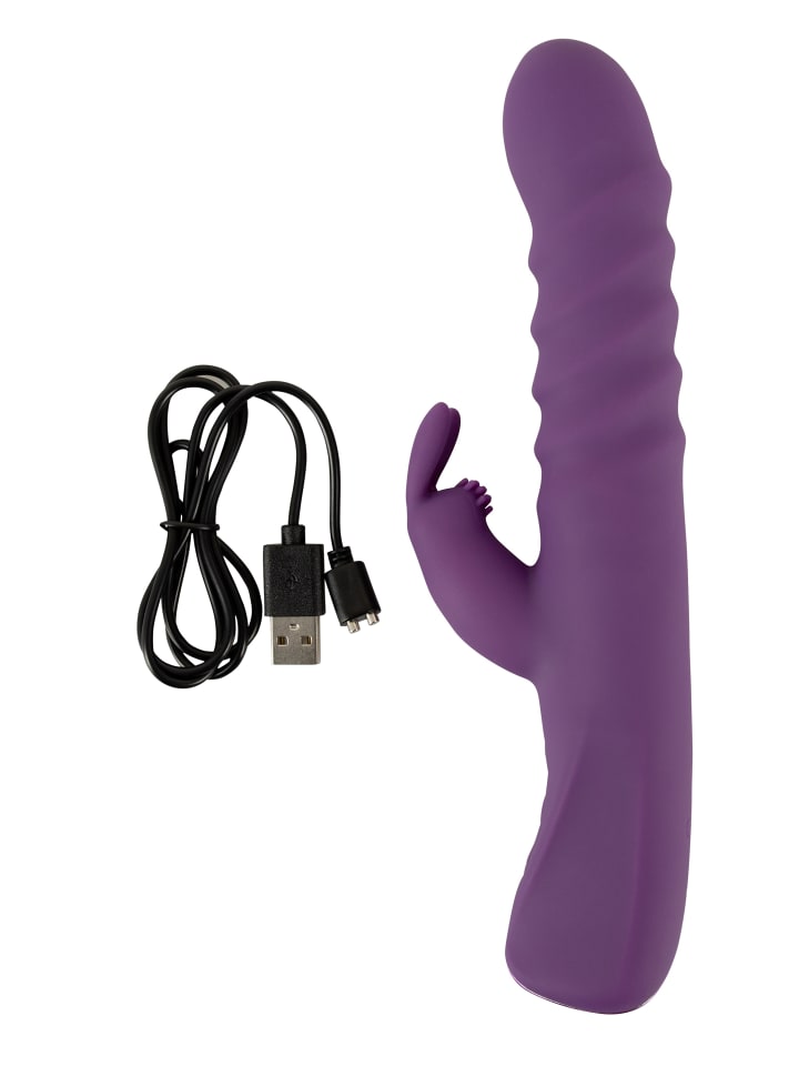 Javida Rabbitvibrator 2 Function Rabbit Vibrator in lila günstig kaufen 24 cm