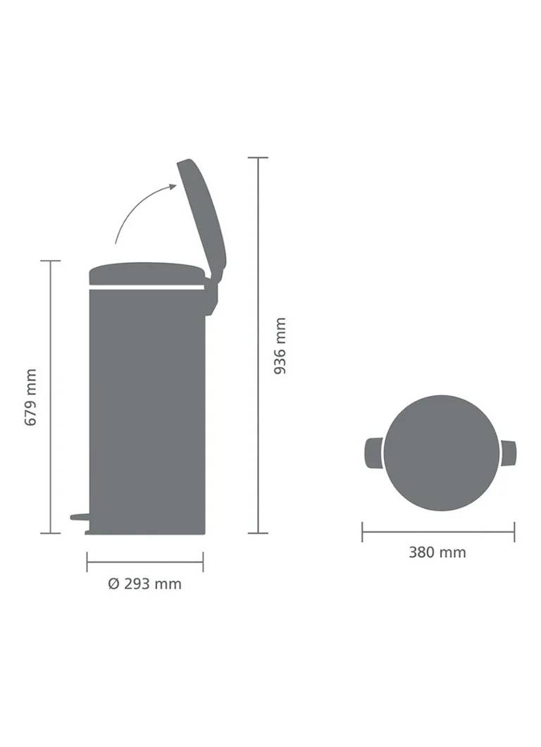 Pattumiera a pedale Brabantia NewIcon da 30 litri