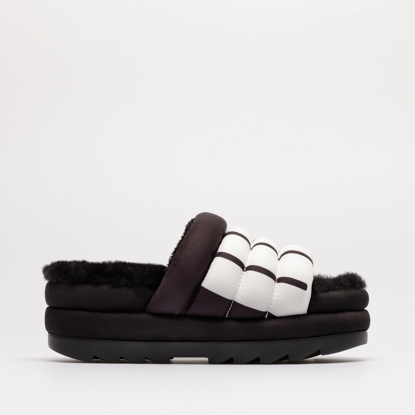 UGG MAXI SLIDE LOGO Schwarz