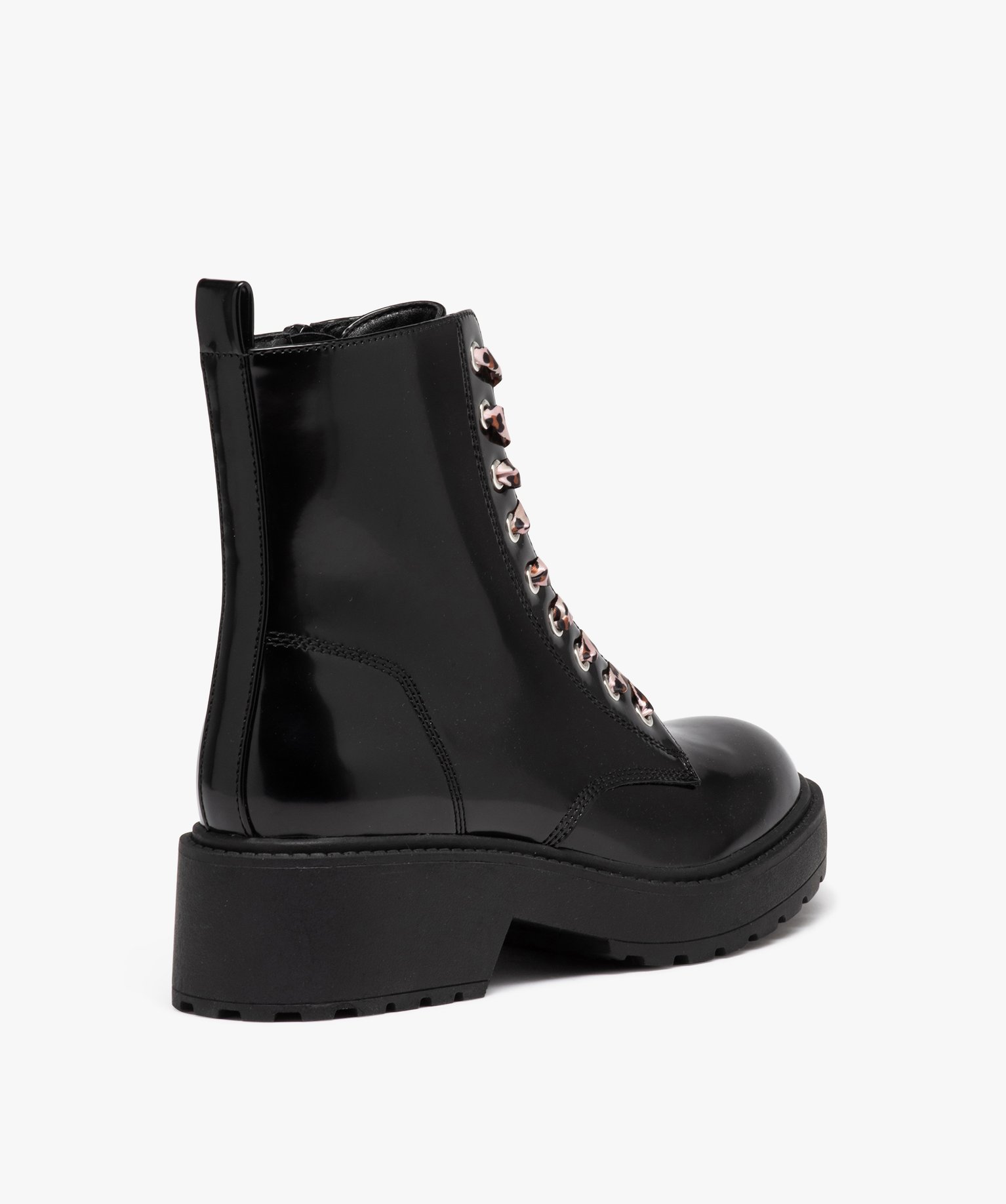 Boots à épaisse semelle crantée femme noir | GEMO