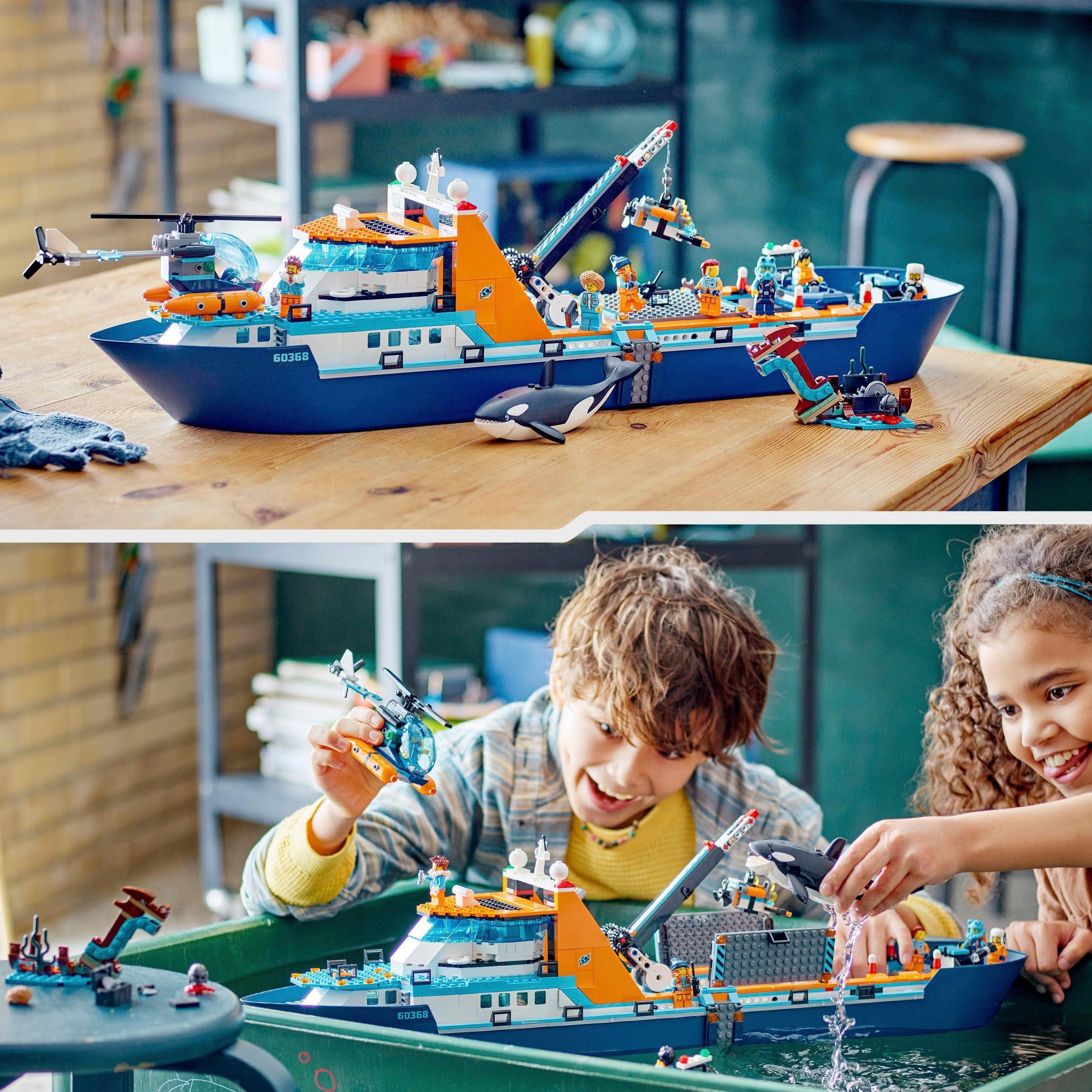 LEGO® Konstruktionsspielsteine Arktis-Forschungsschiff (60368), LEGO® City, (815 St), Made in Europe