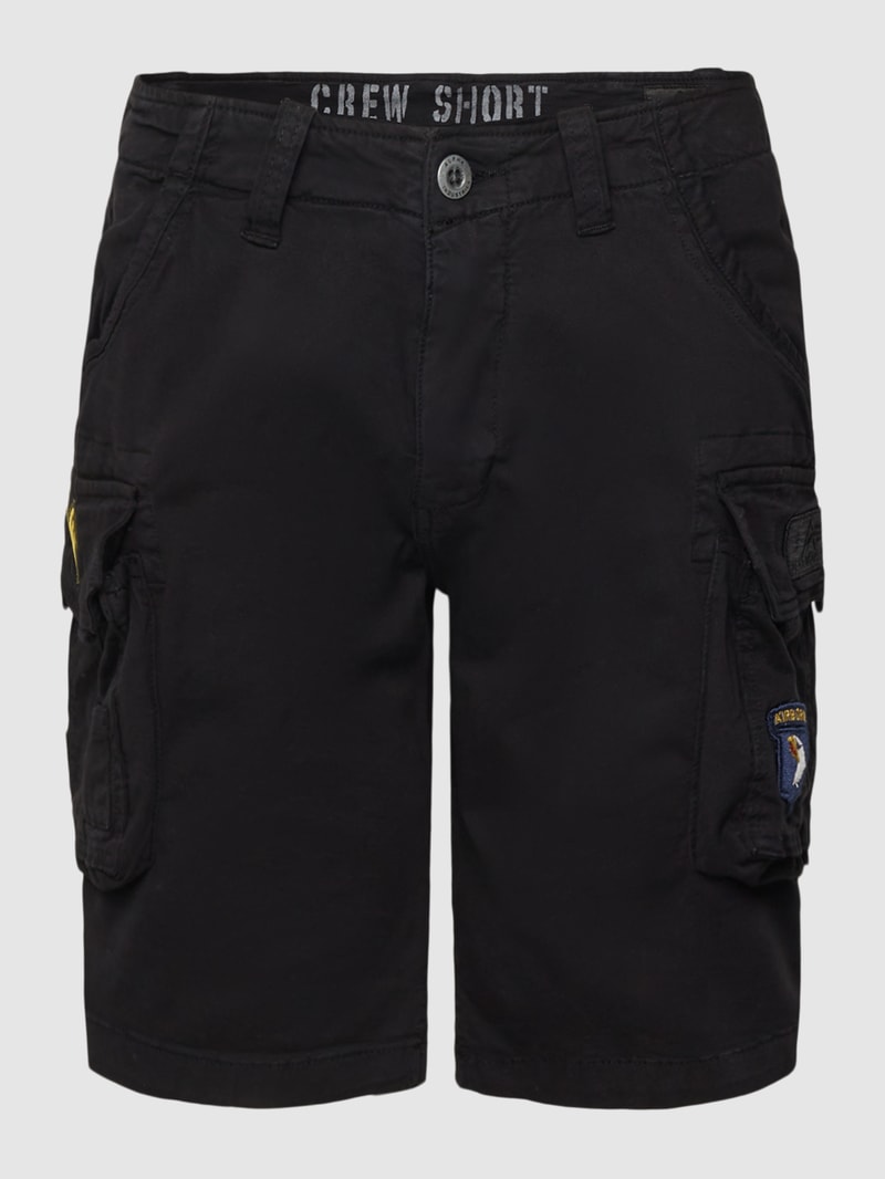 Bermudas mit Label-Details in schwarz