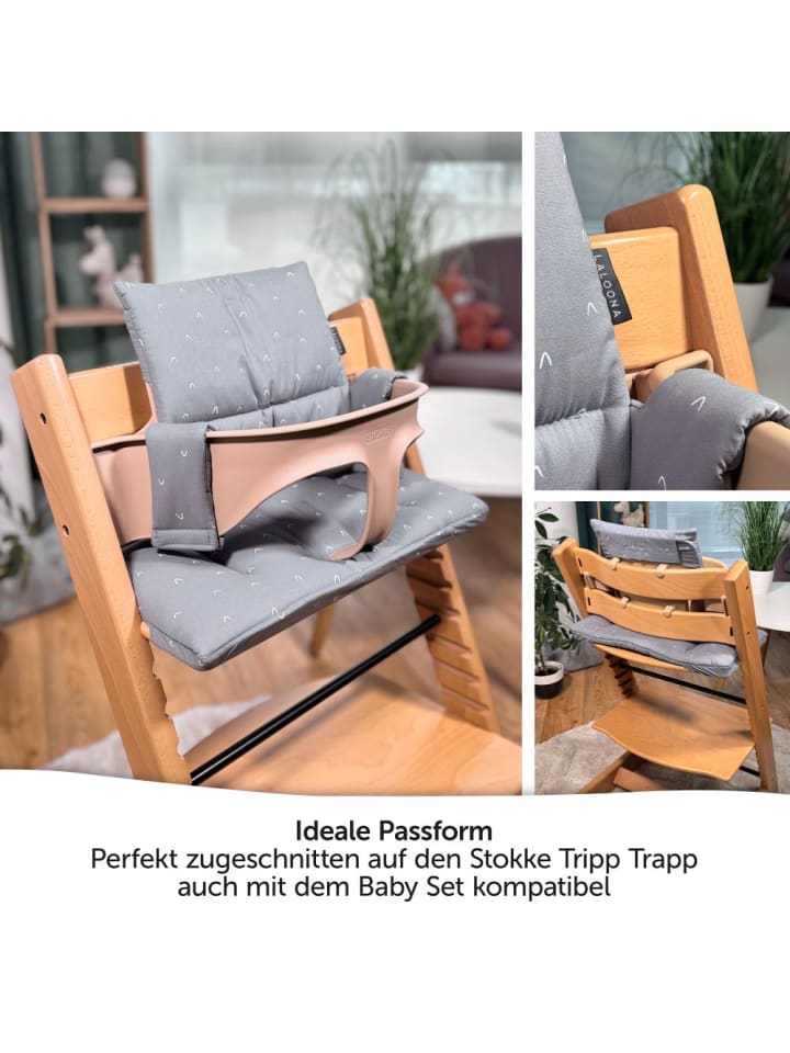 LaLoona Sitzkissen / Hochstuhlauflage für Stokke Tripp Trapp in grau günstig kaufen onesize