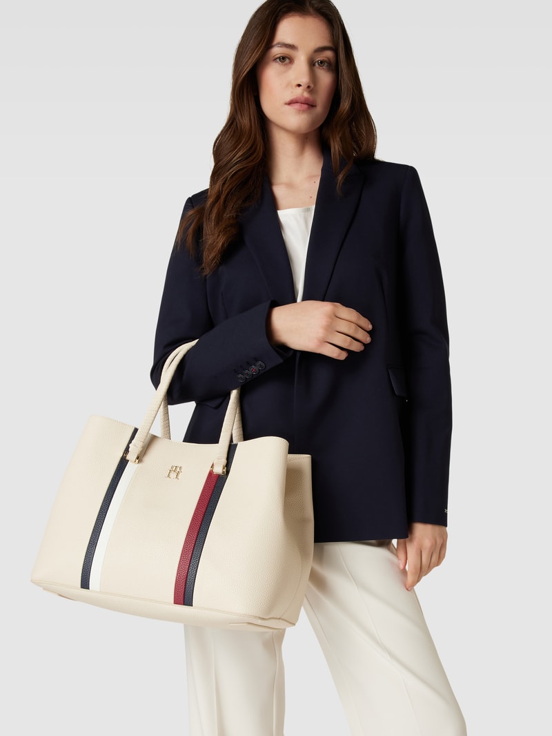 Handtasche in Leder-Optik in sand