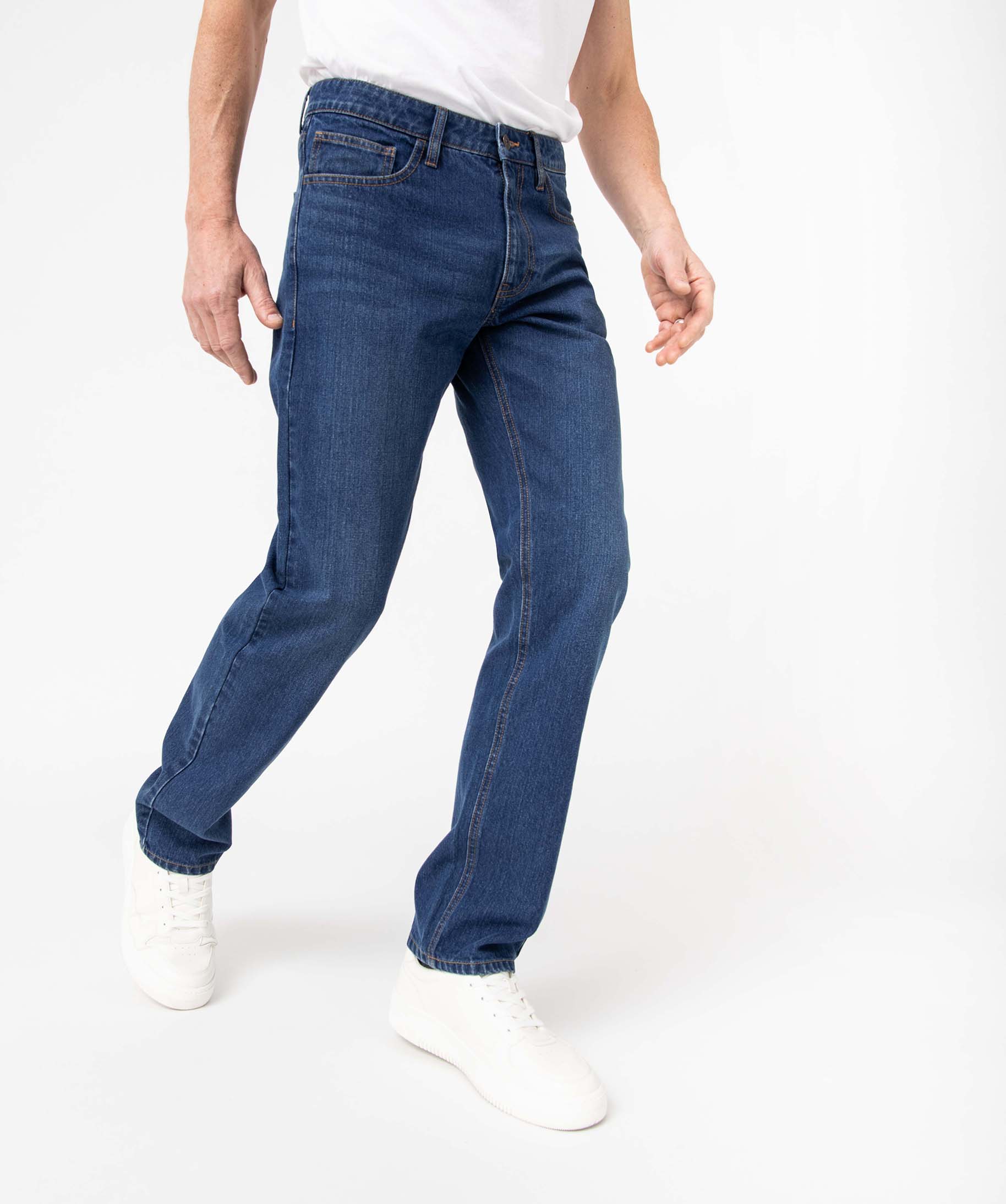 Jean homme coupe Regular légèrement délavé stone | GEMO
