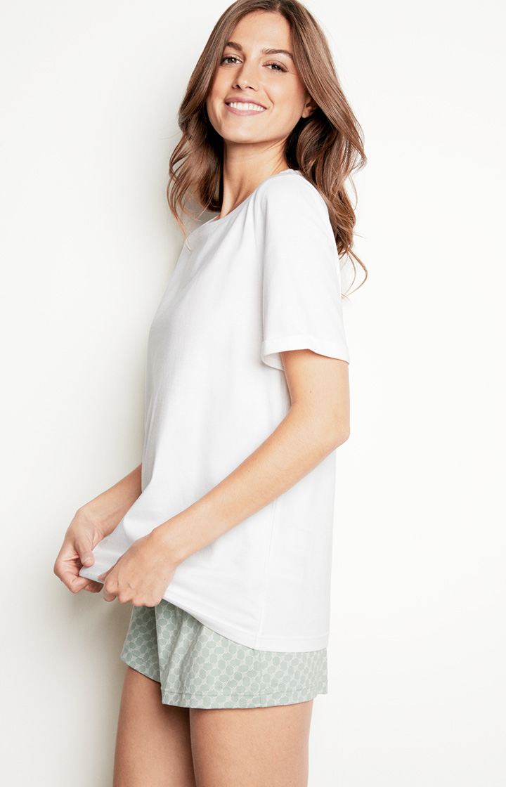 Loungewear T-Shirt in Weiß