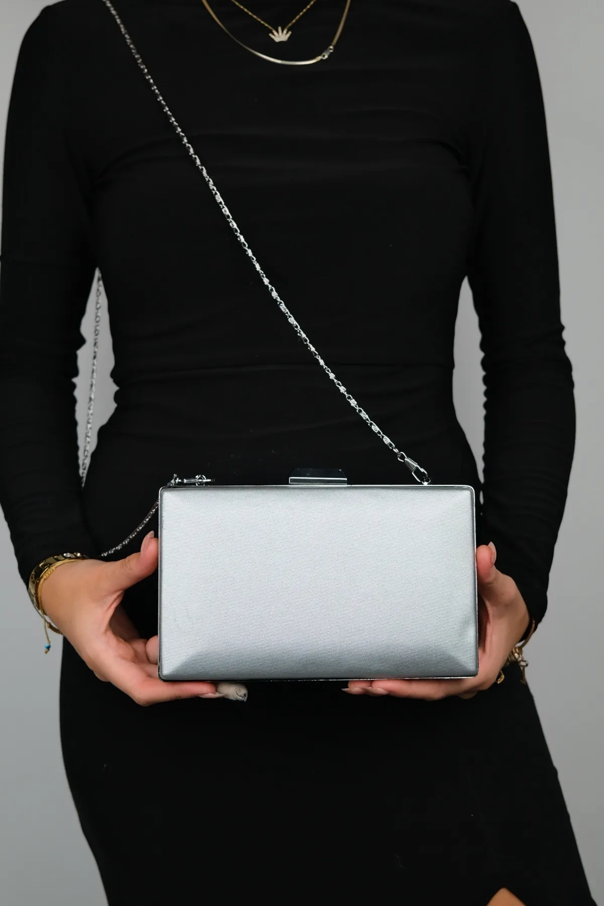 LuviShoes  GODE Silber Lavezzi Abendtasche für Damen