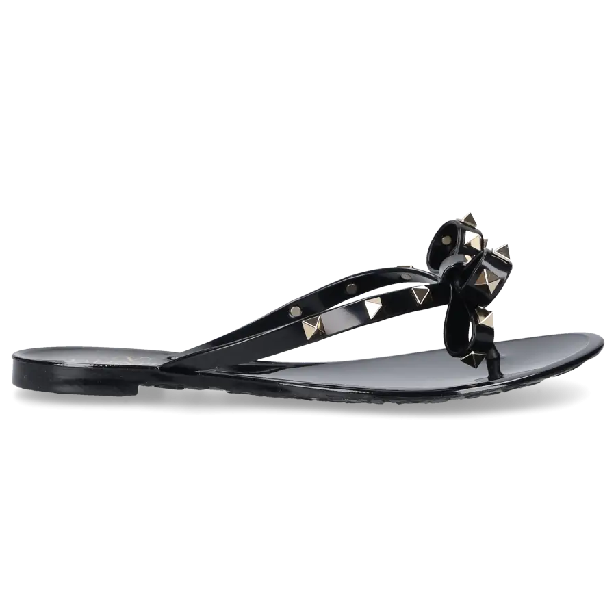 Valentino Garavani - Zehentrenner FLIPFLOPS ROCKSTUD PVC - schwarz