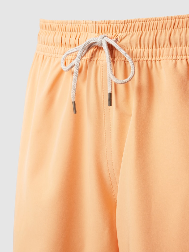 Badehose mit Label-Stitching in apricot