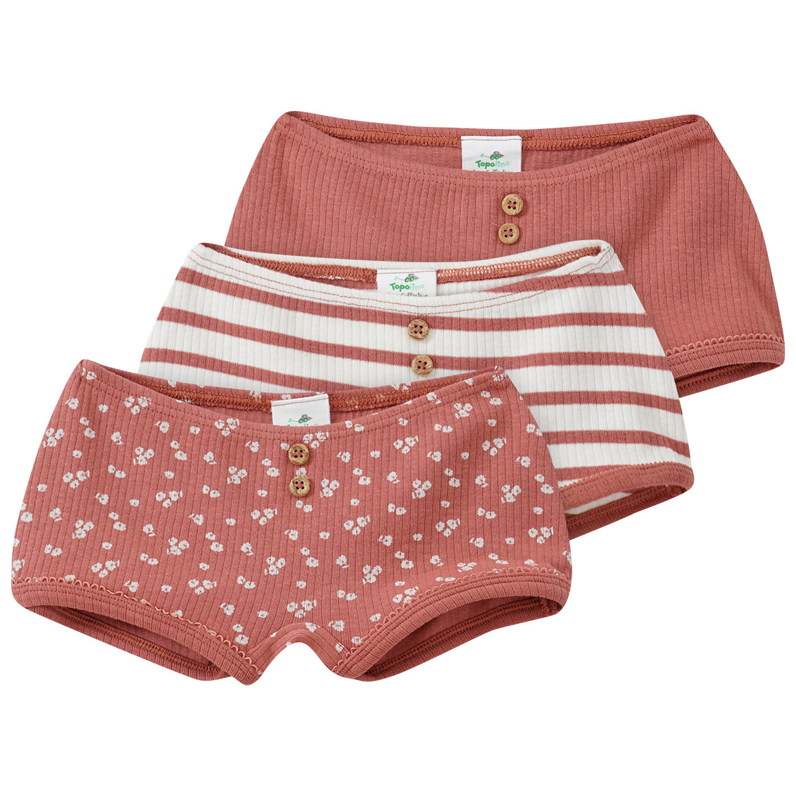 3 Mädchen Pantys mit Rippstruktur
